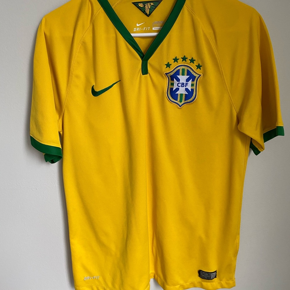 Nike Brazil Soccer Stadium Jersey World Cup Sz M